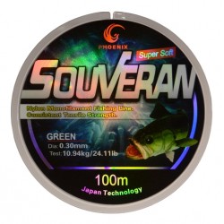 Волосінь для риболовлі, Phoenix Souveran, 100м, перетин 0.30мм